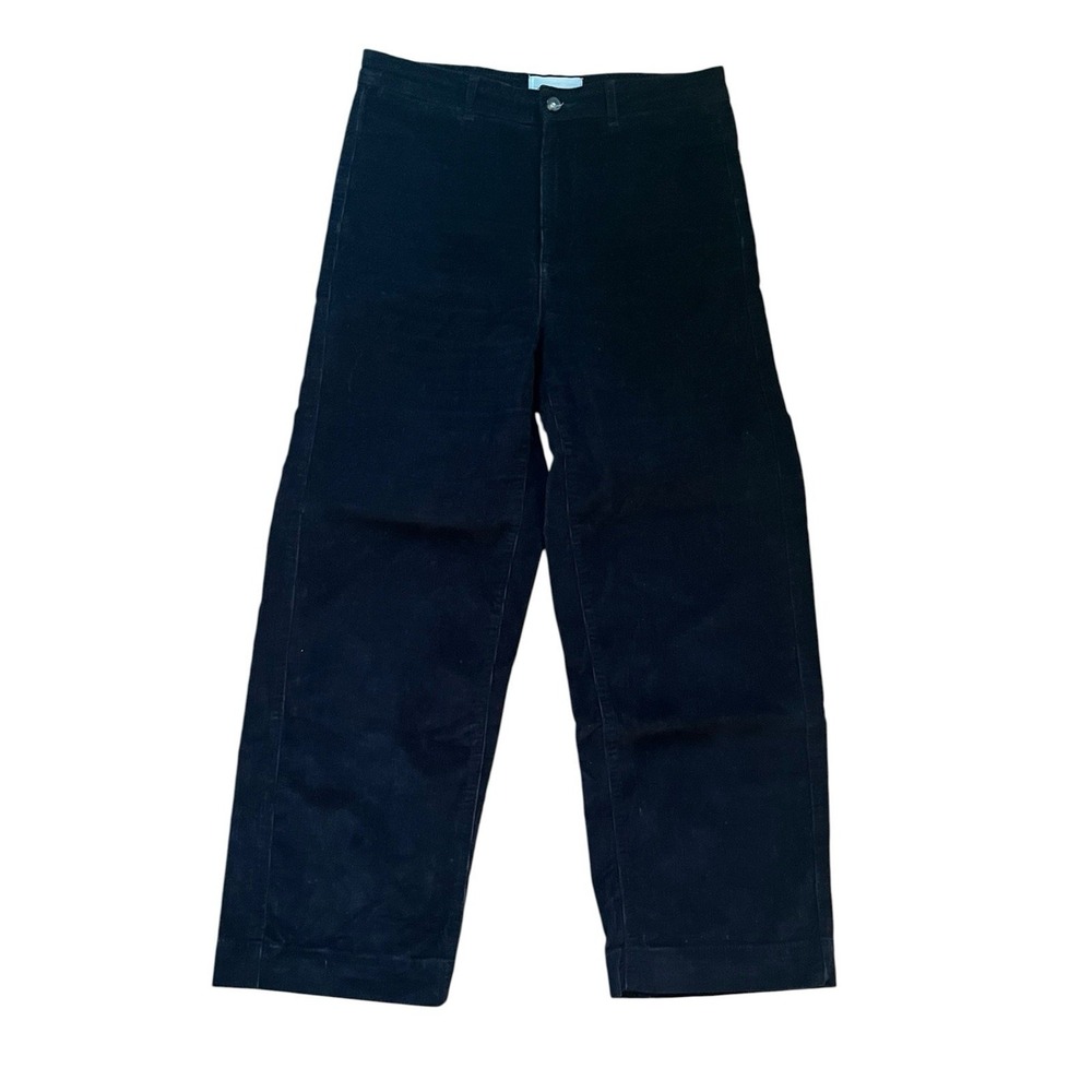 Everlane Wide Leg High-Waisted Corduroy Pant Black, Size 10